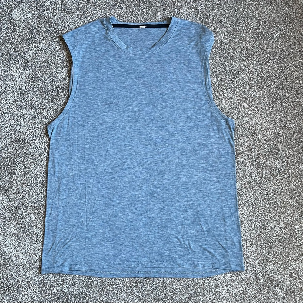 Lululemon Somatic Aero Sleeveless Sz L In Heathered Poseidon View 4